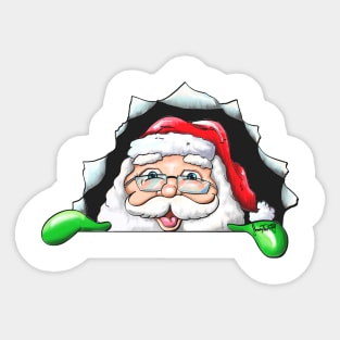 Santa Claus End 2020 happily 3D gift v2 Sticker